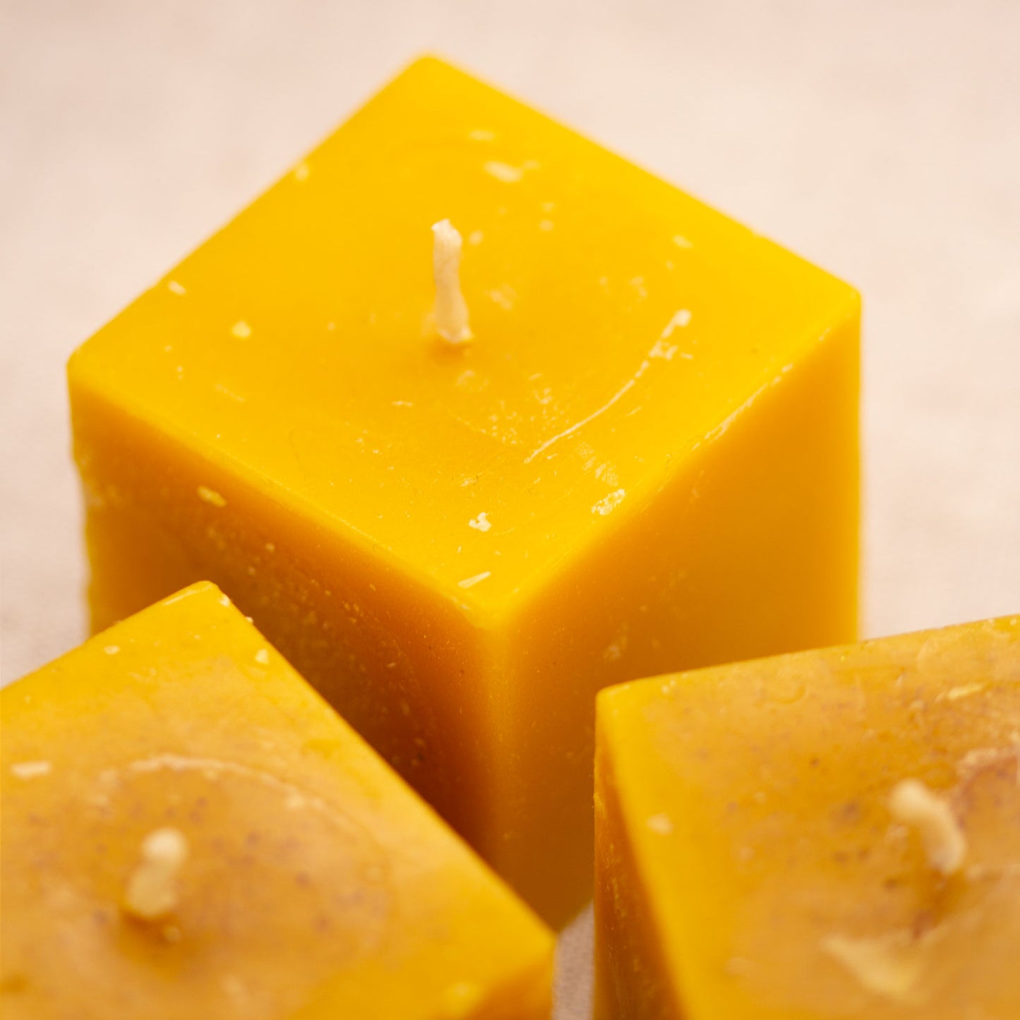 Beeswax candle Cube