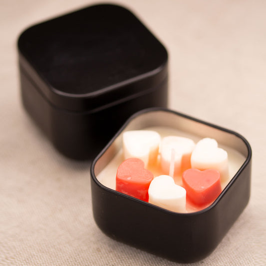 Soy wax candle Small hearts