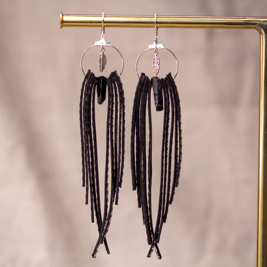 Leather earrings