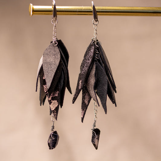 Leather earrings