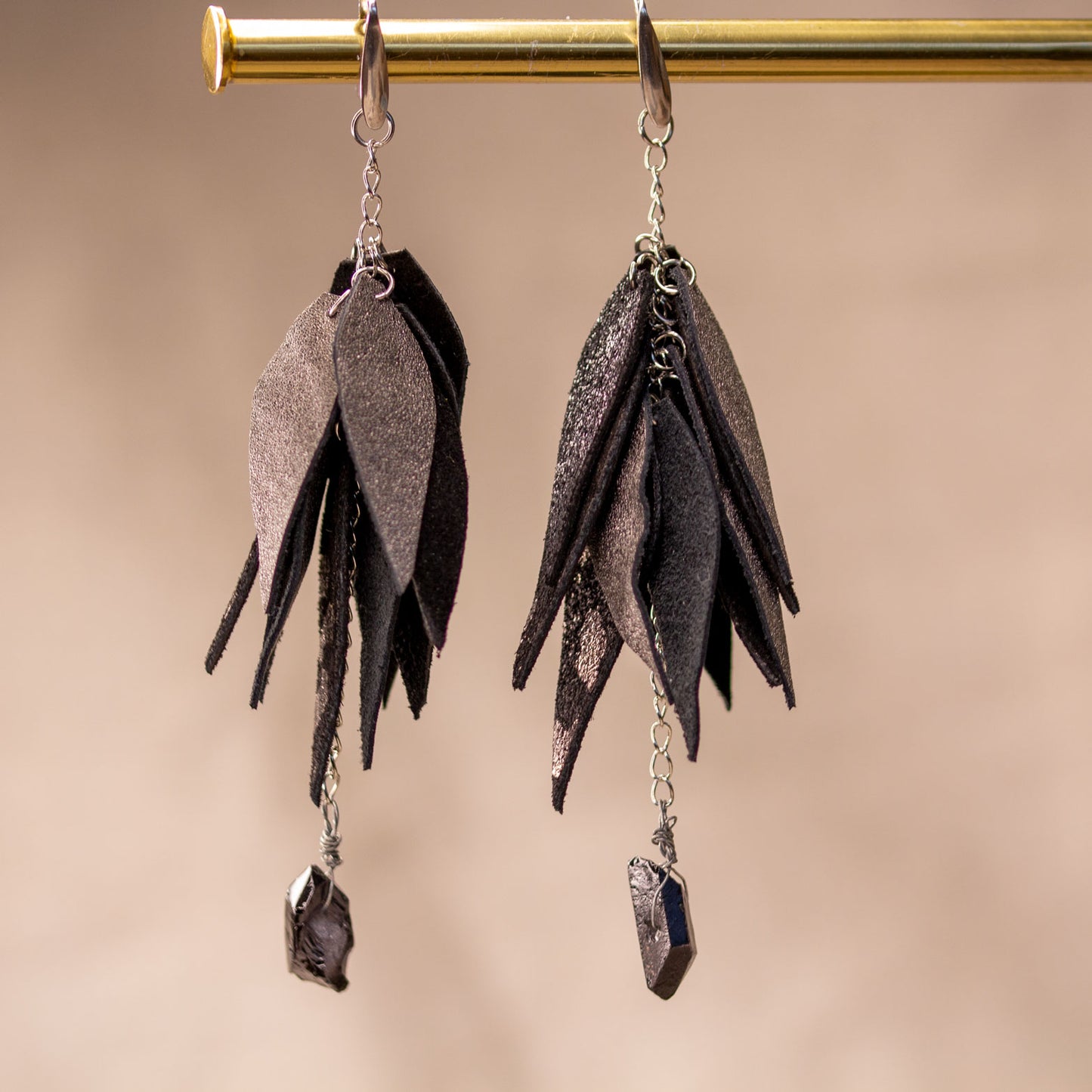 Leather earrings