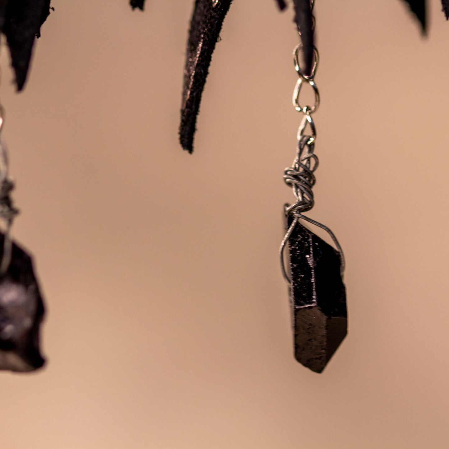 Leather earrings