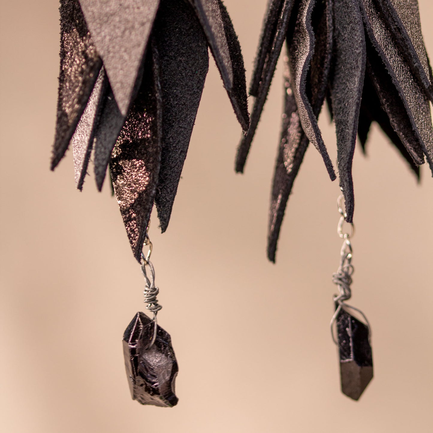 Leather earrings