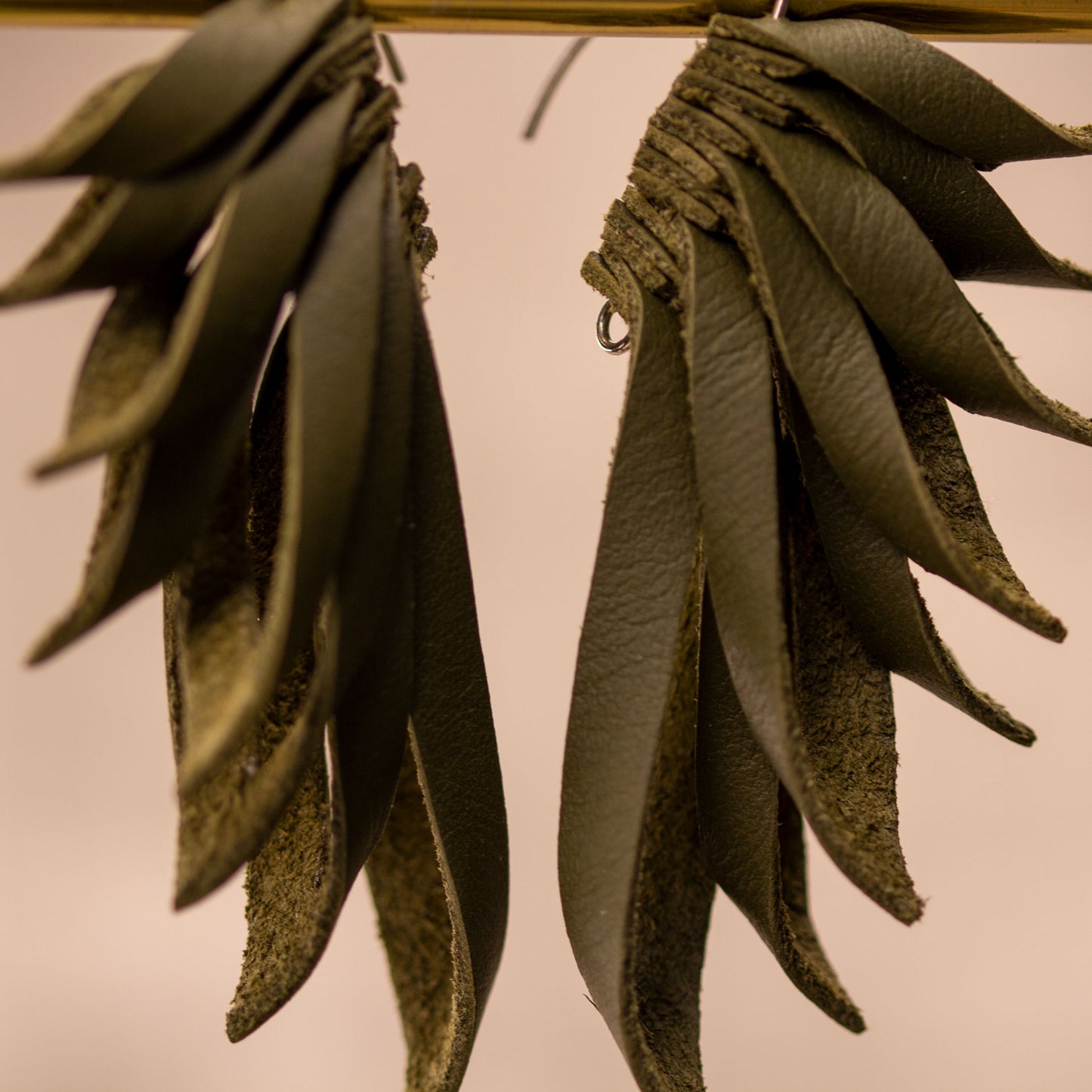 Leather earrings