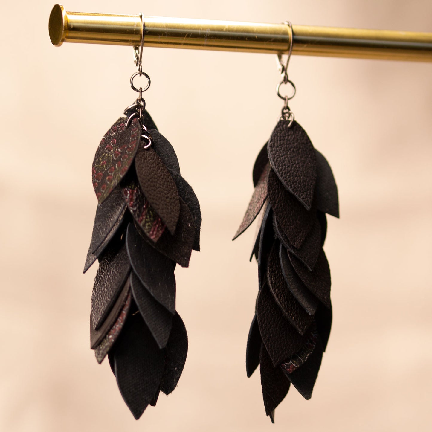 Leather earrings