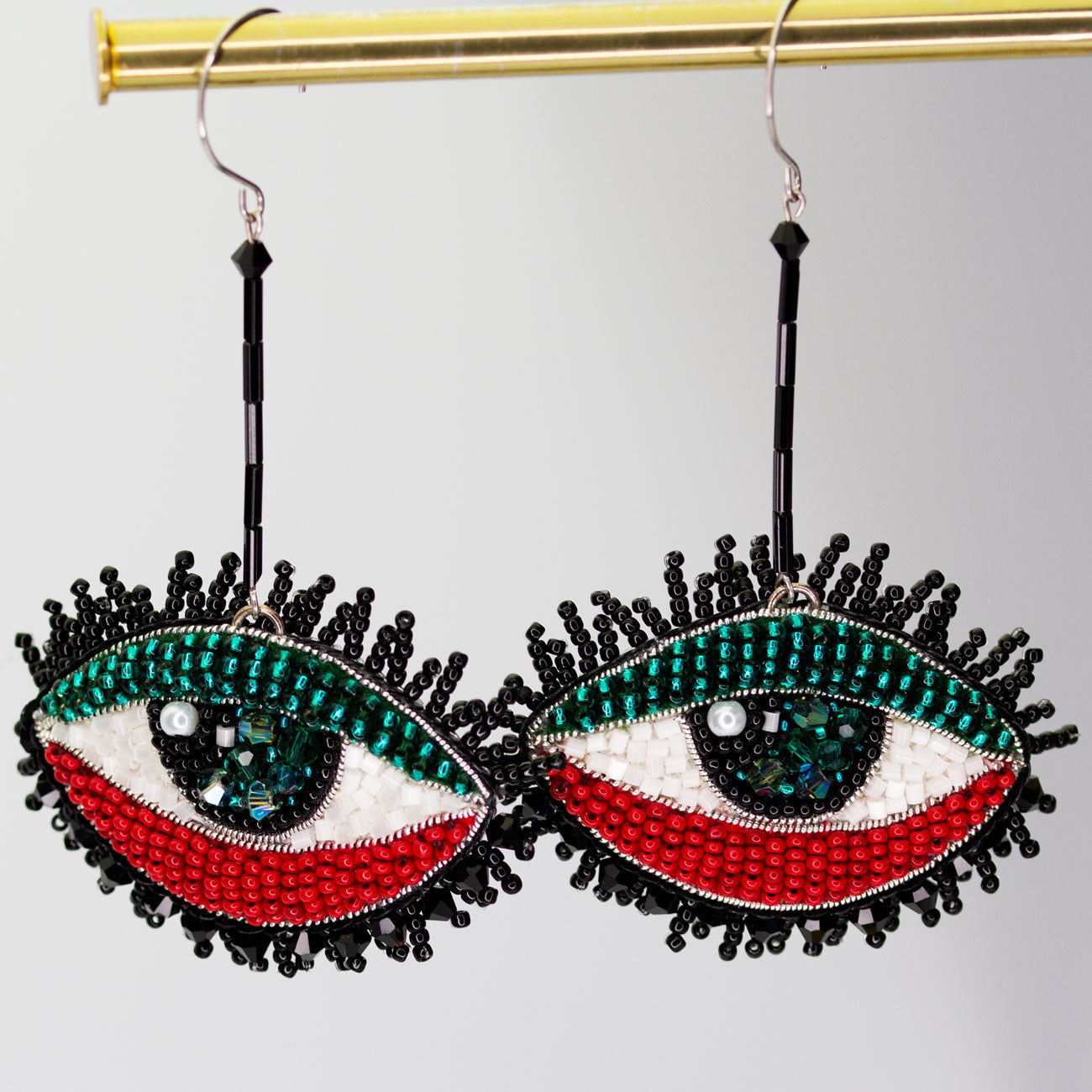 Beaded earrings Eyes