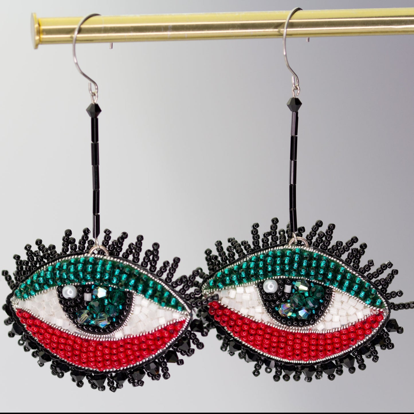 Beaded earrings Eyes