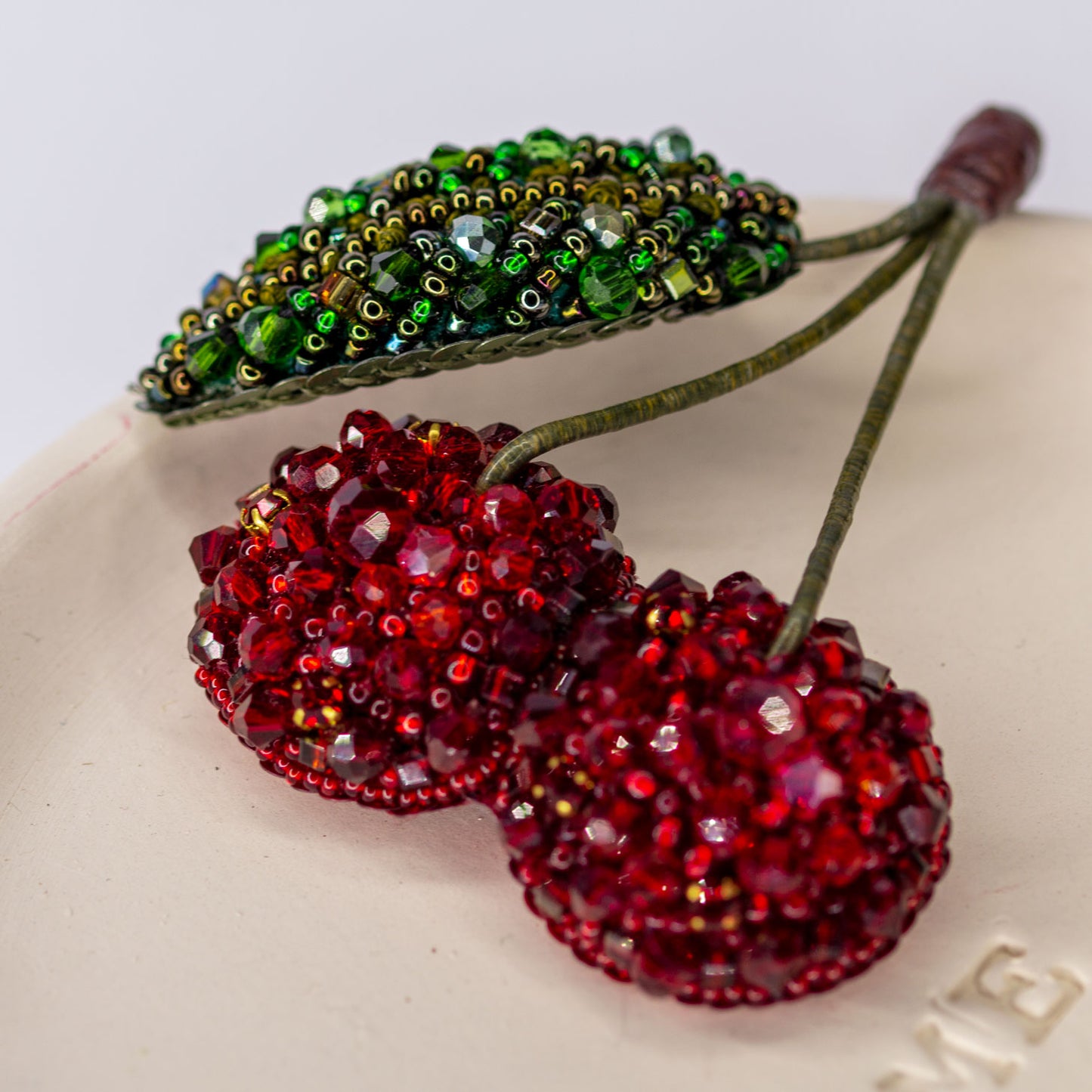 Beaded brooch