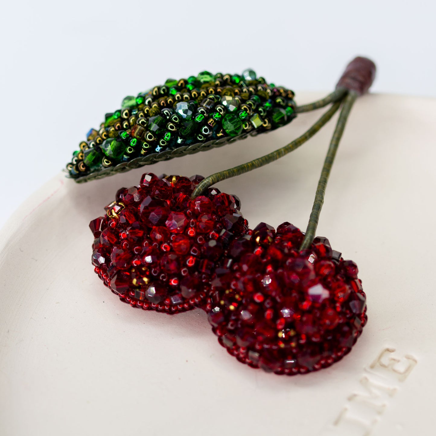 Beaded brooch