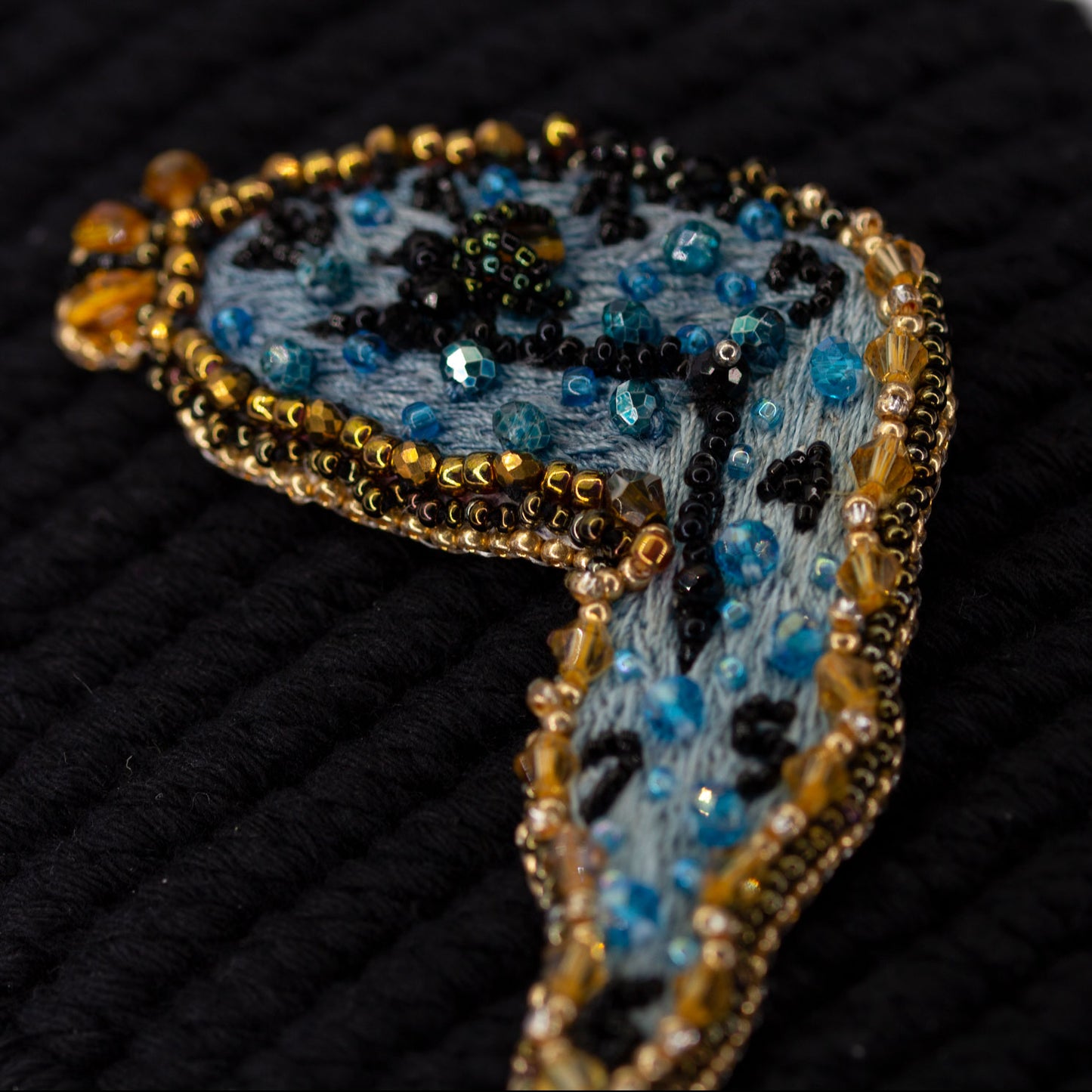 Beaded brooch