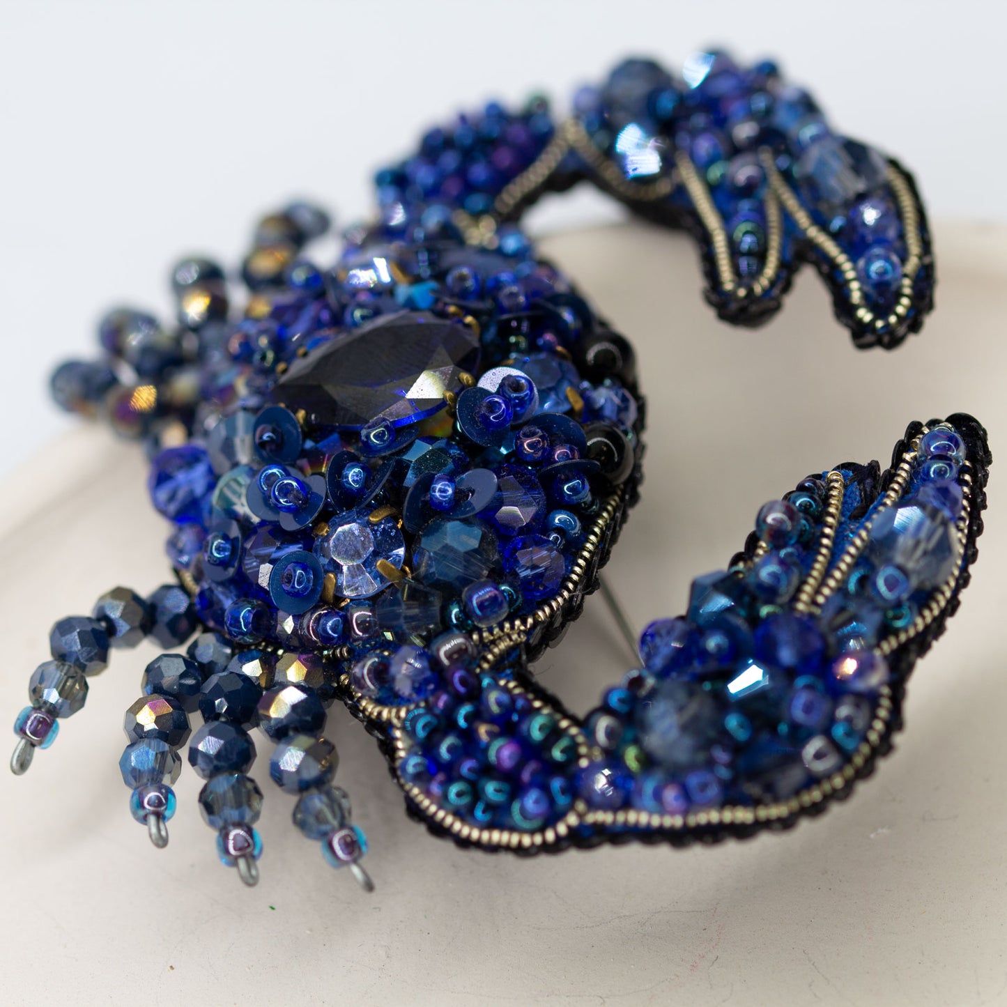 Beaded brooch