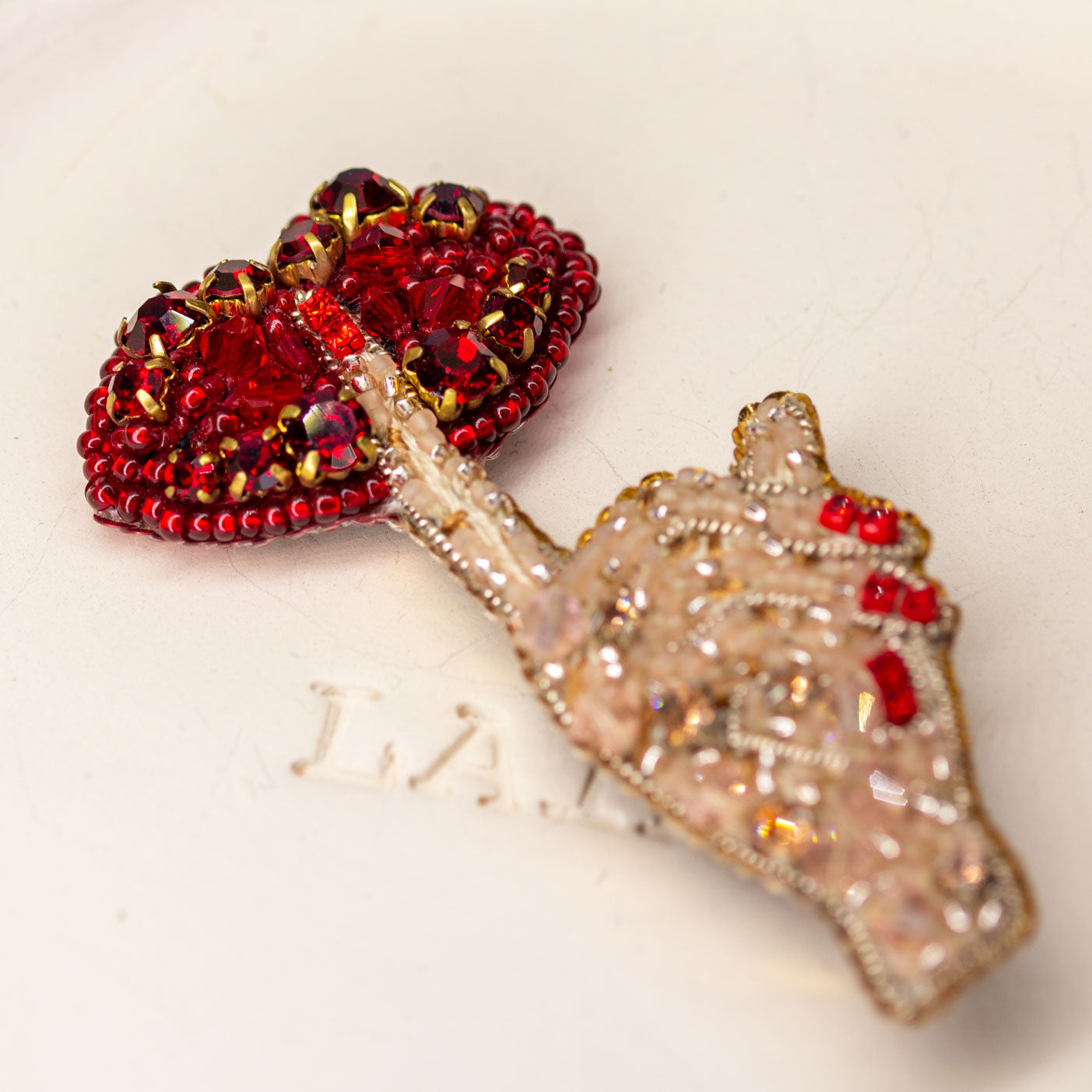 Beaded brooch