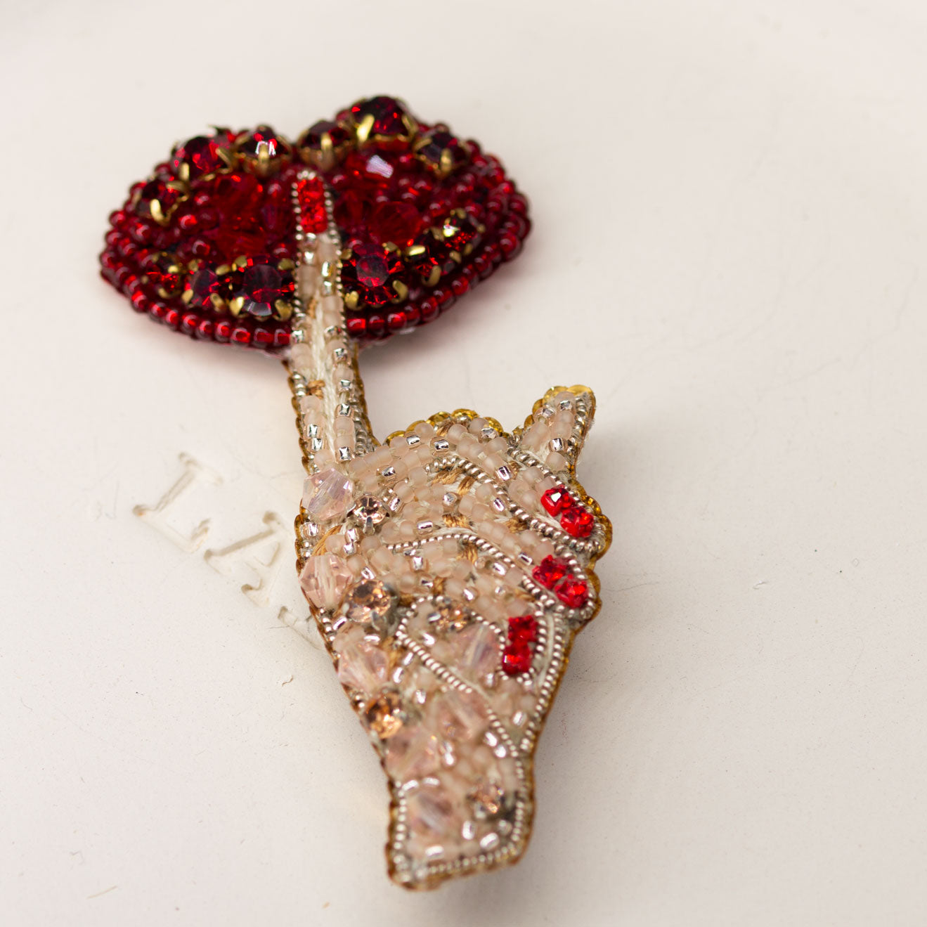 Beaded brooch