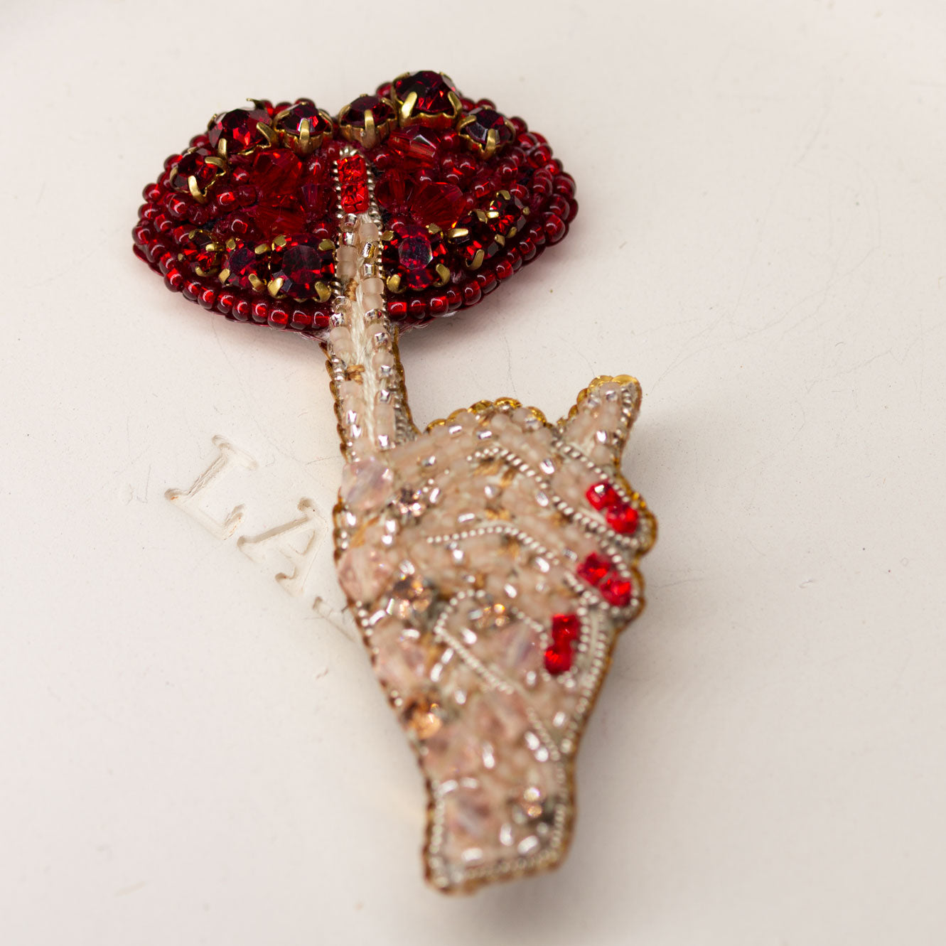 Beaded brooch