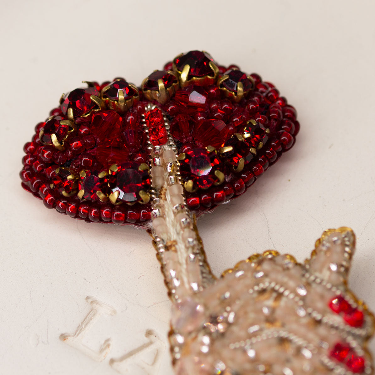 Beaded brooch