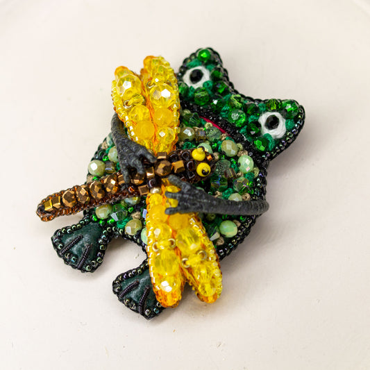 Beaded brooch