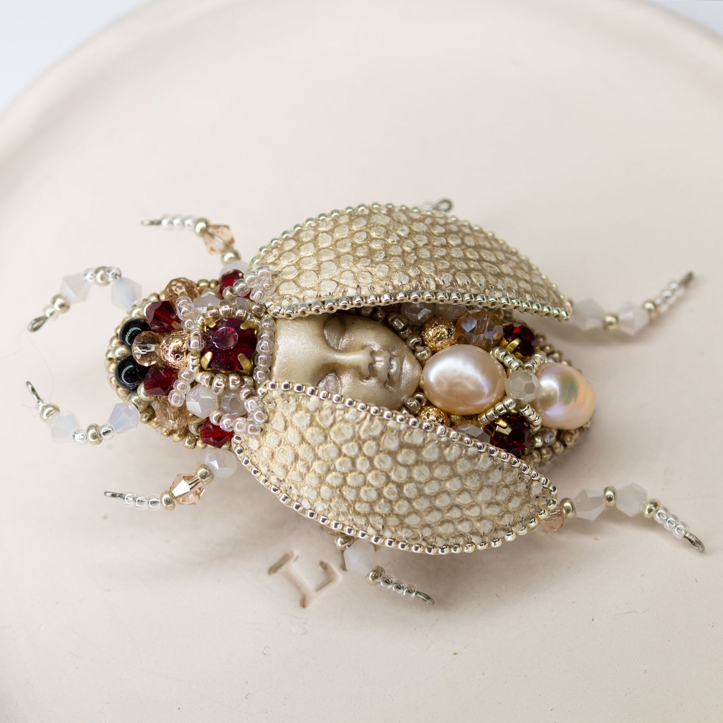 Beaded brooch