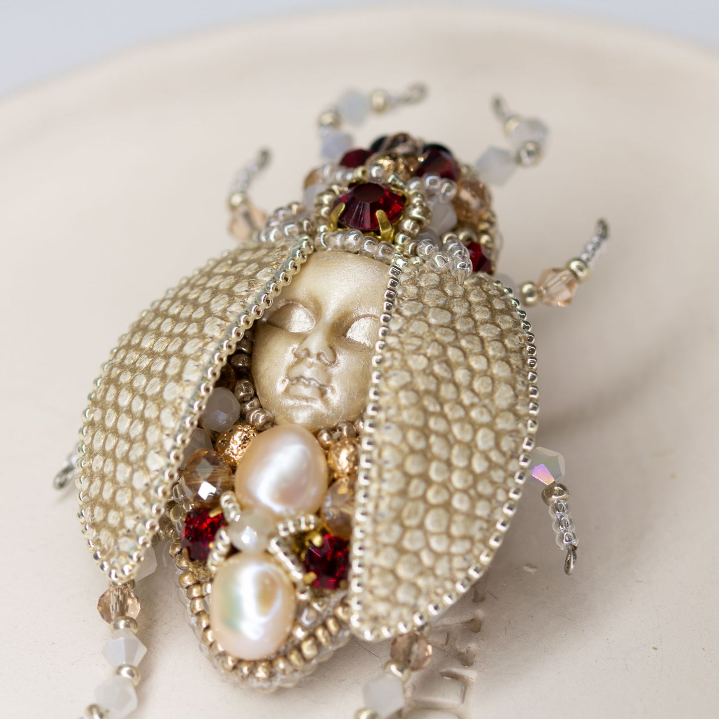 Beaded brooch