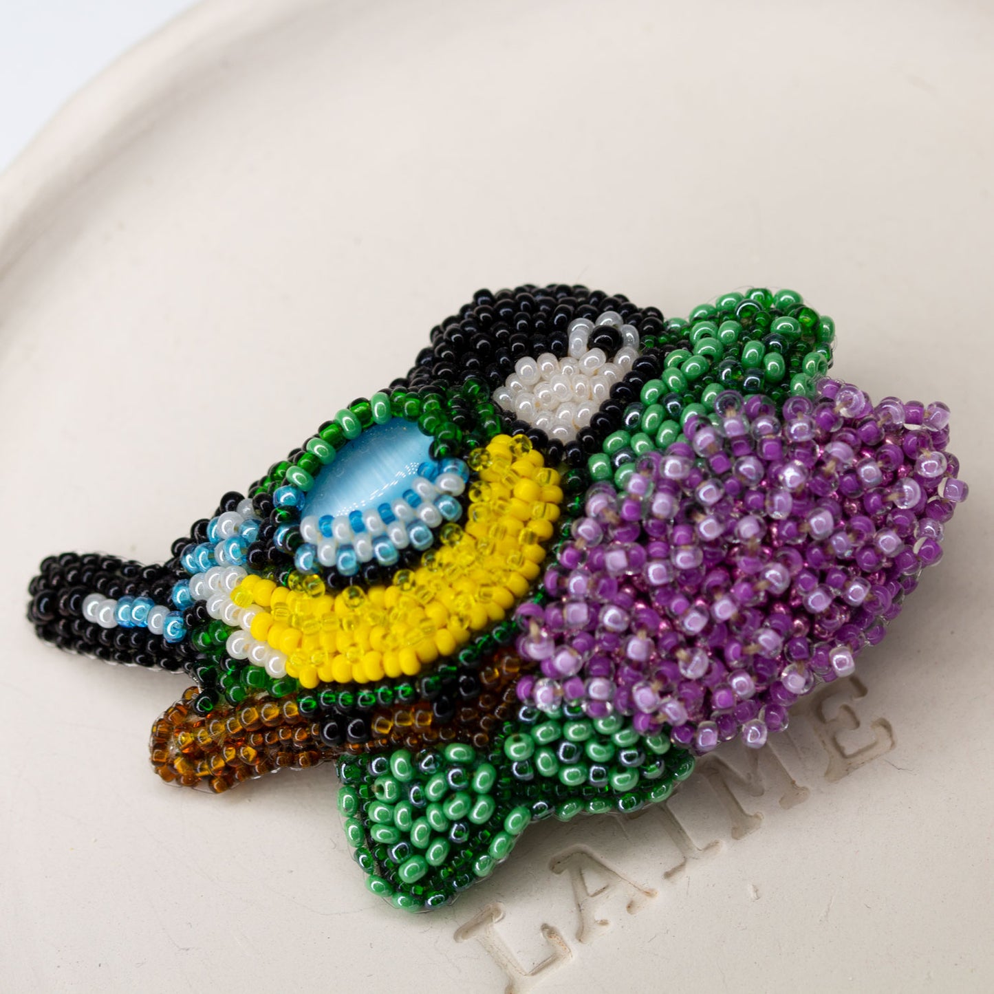 Beaded brooch