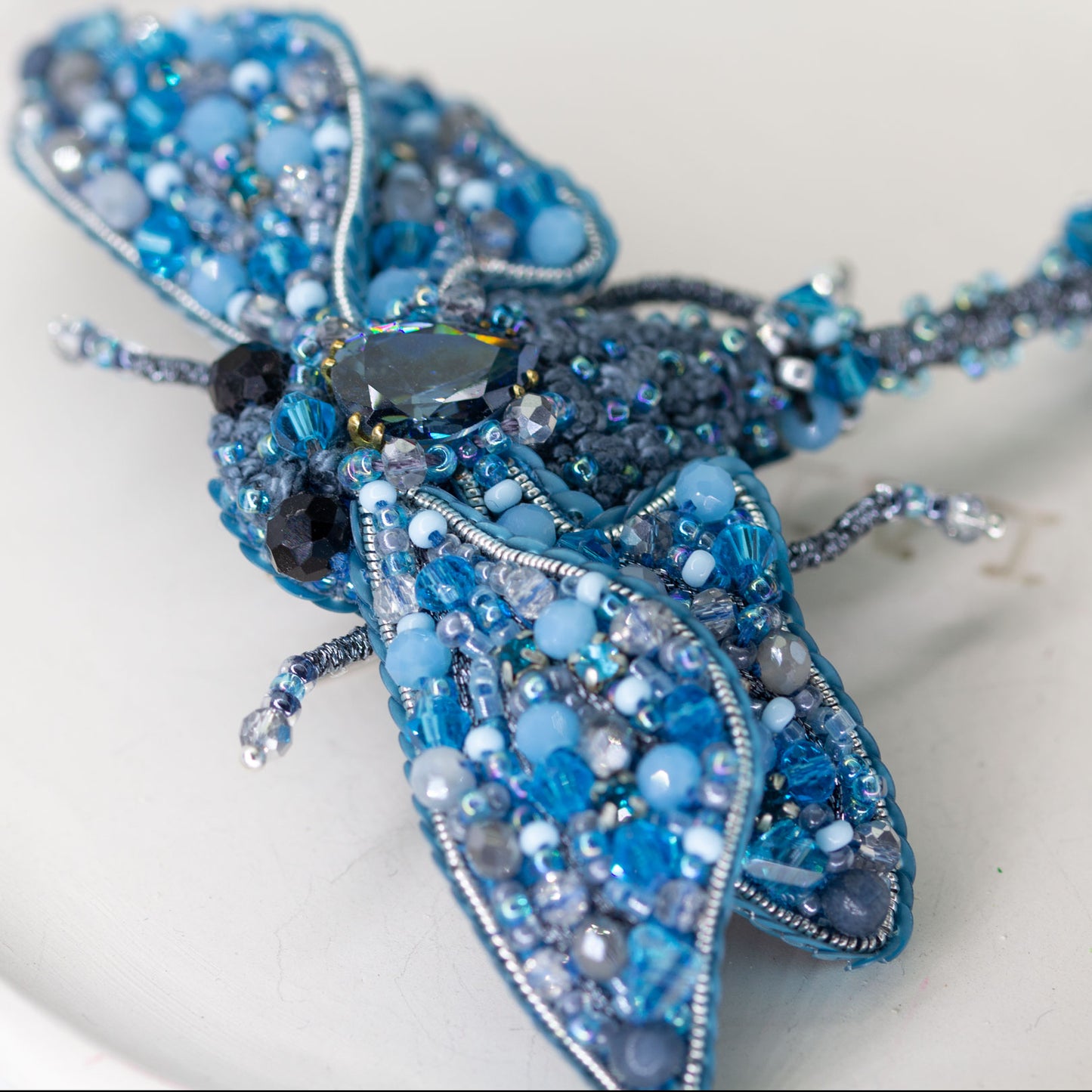 Beaded brooch