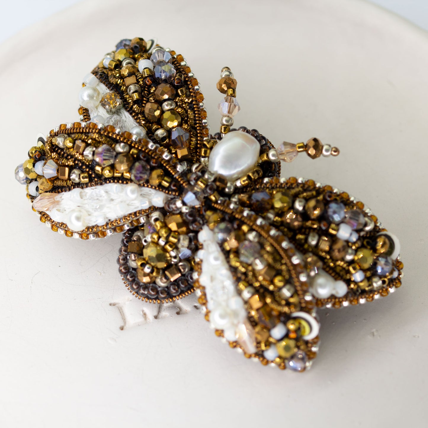 Beaded brooch