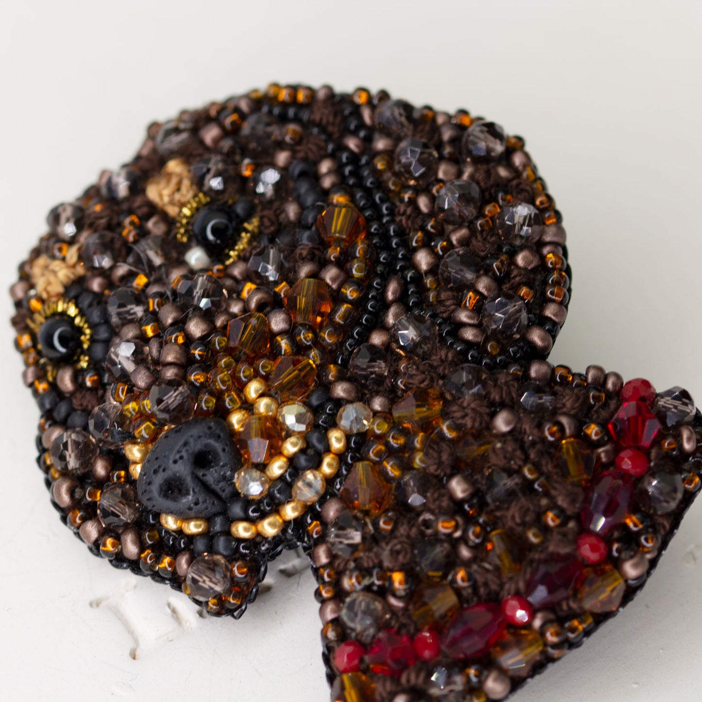 Beaded brooch