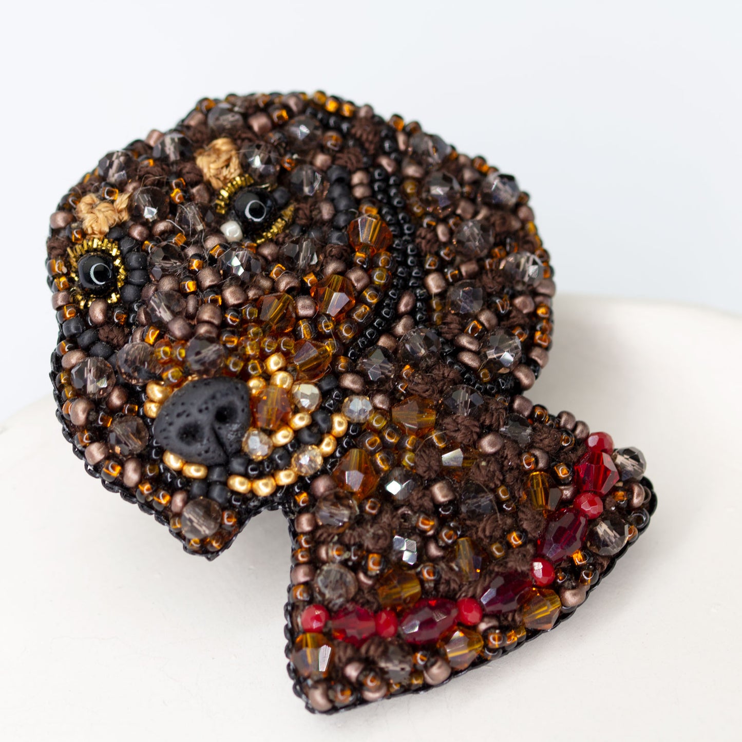 Beaded brooch