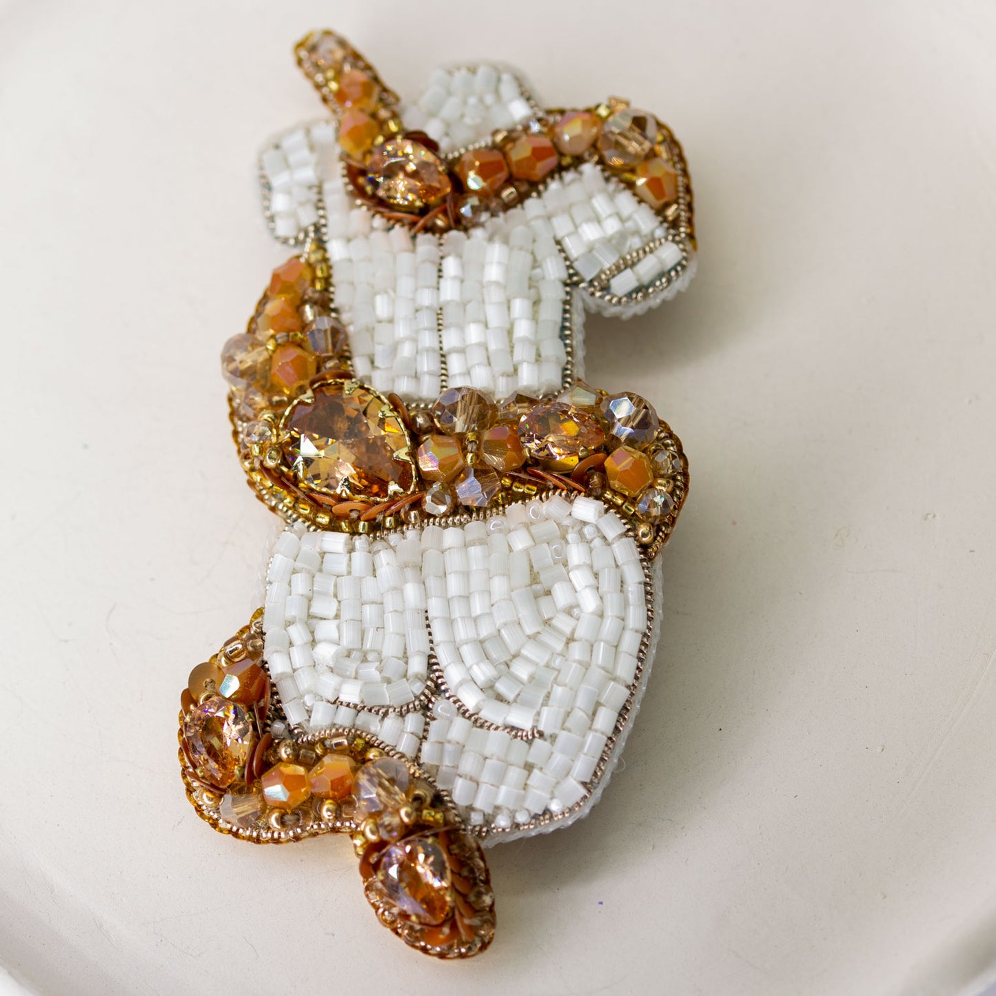 Beaded brooch