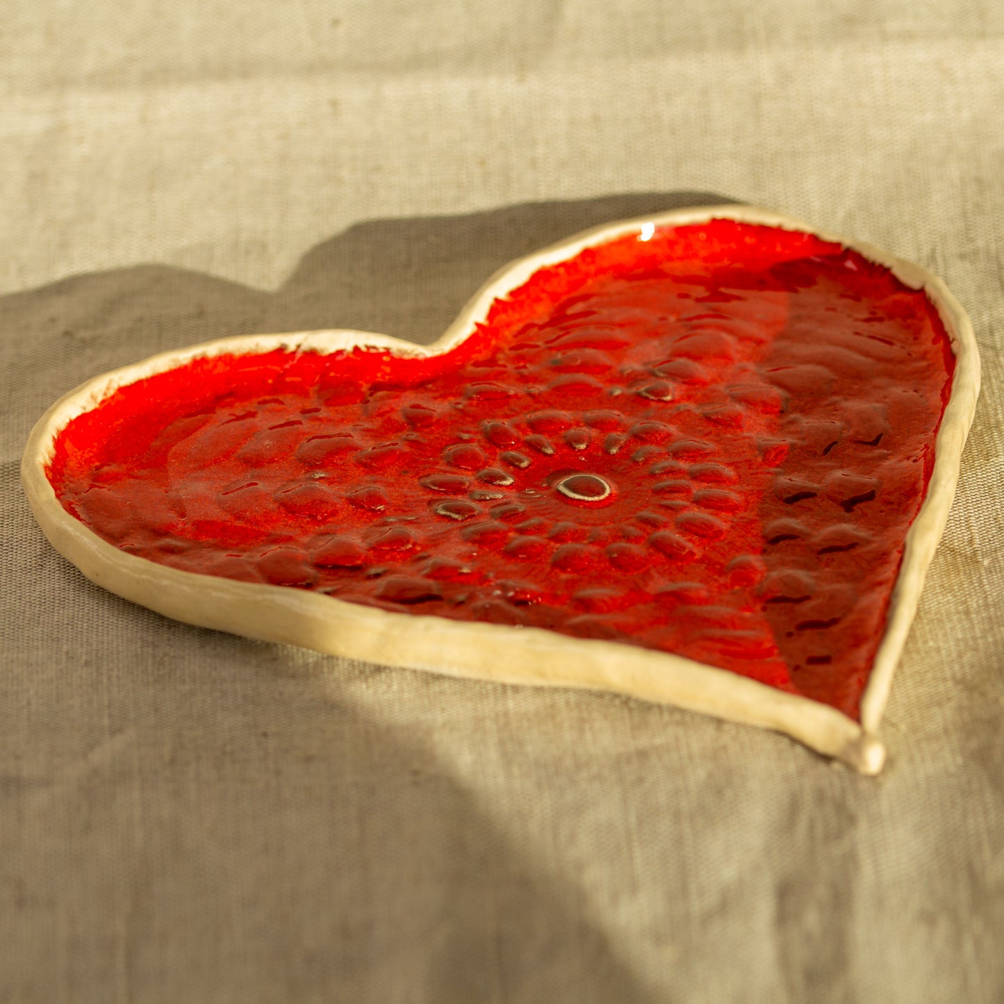 Ceramic plate Heart