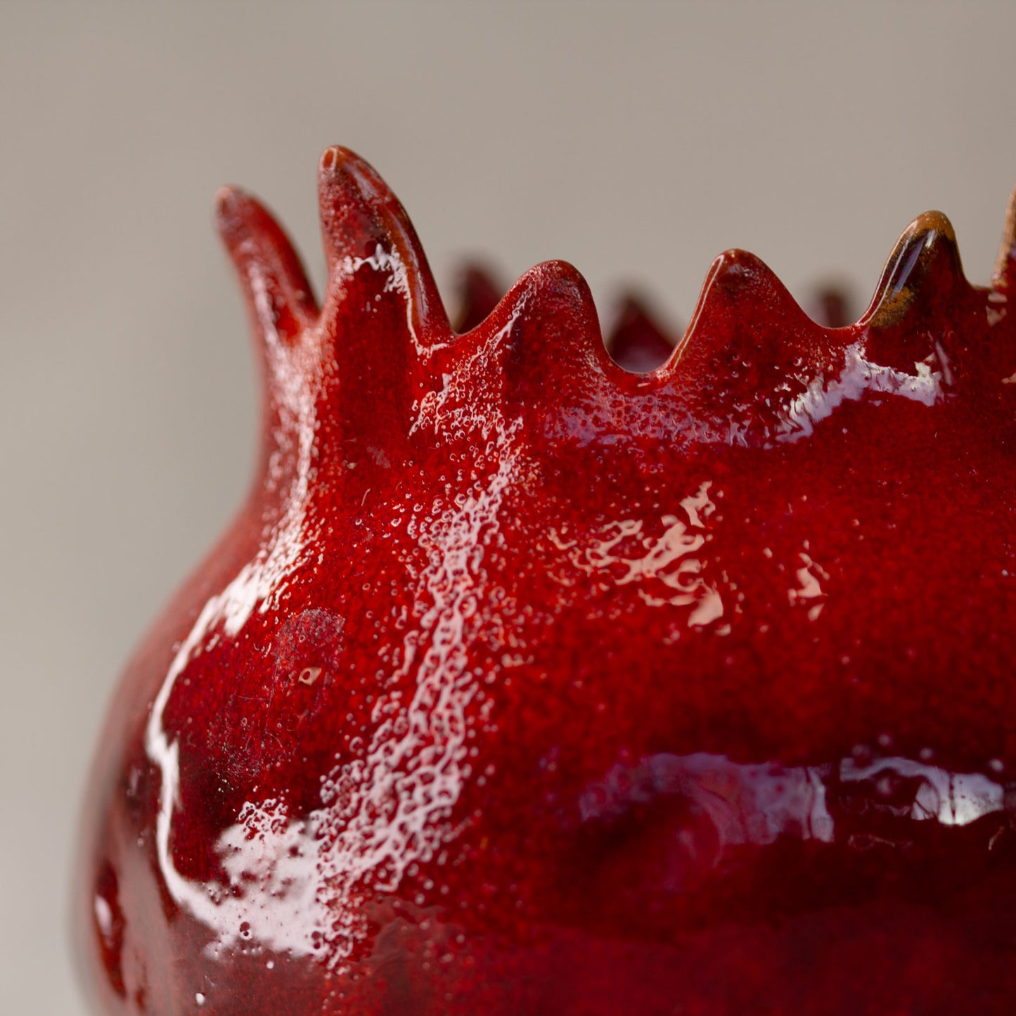 Ceramic vase Pomegranate red