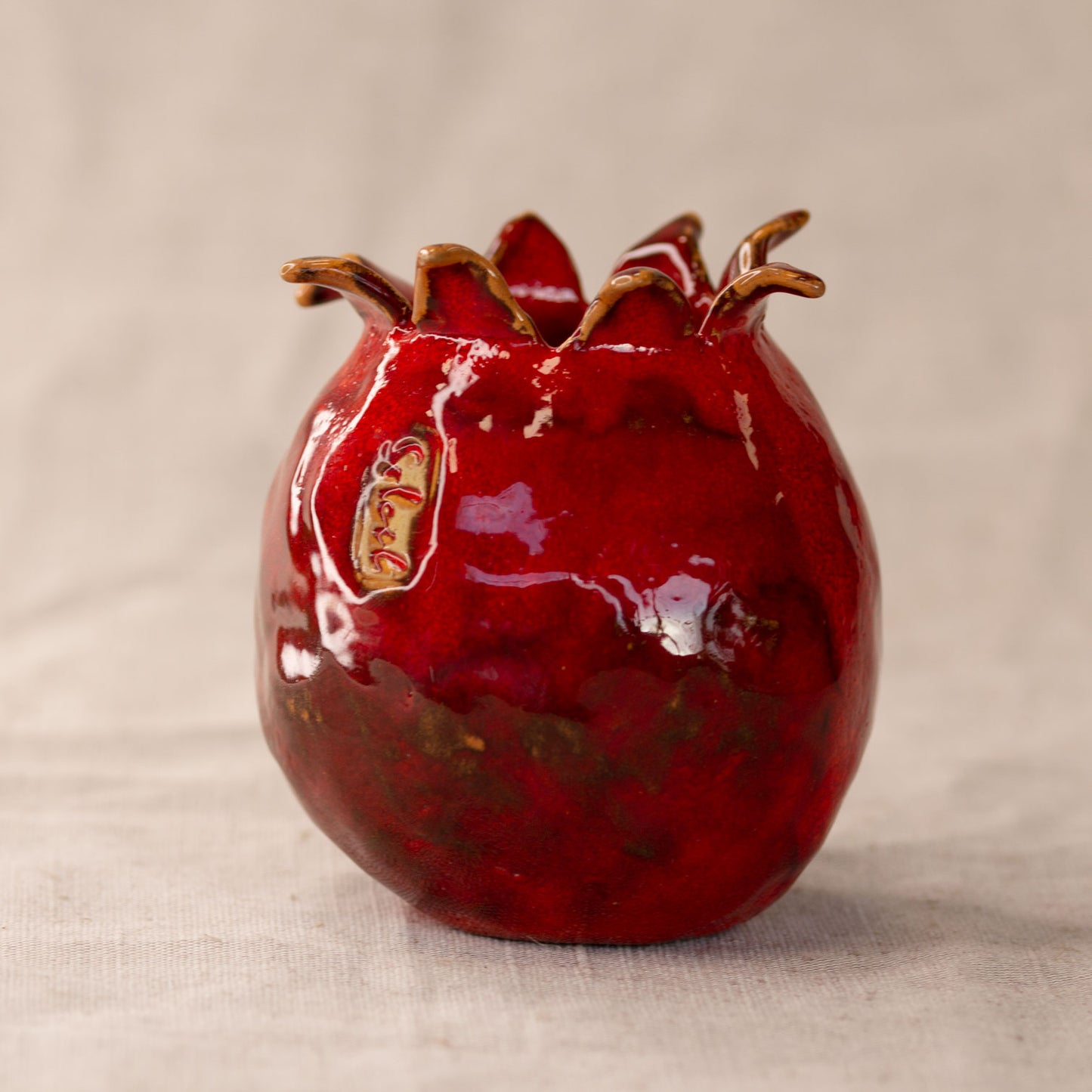 Ceramic vase Pomegranate red