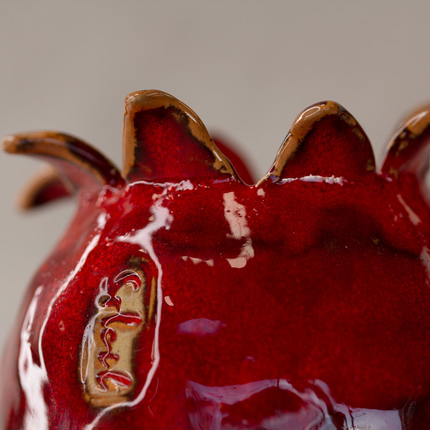 Ceramic vase Pomegranate red