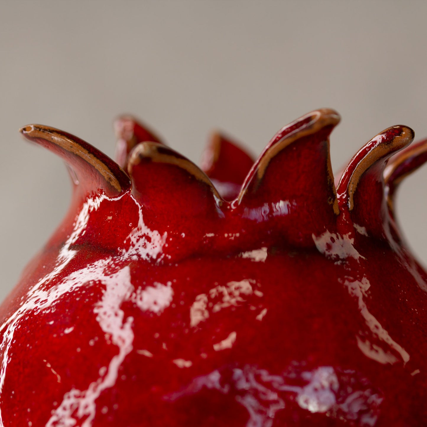 Ceramic vase Pomegranate red