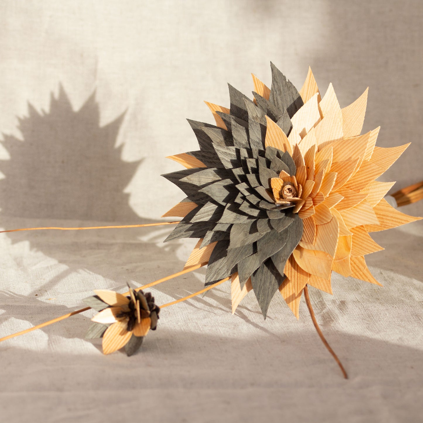 Wooden flowers