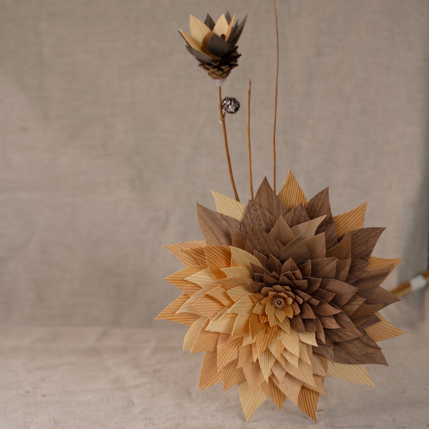 Wooden flowers