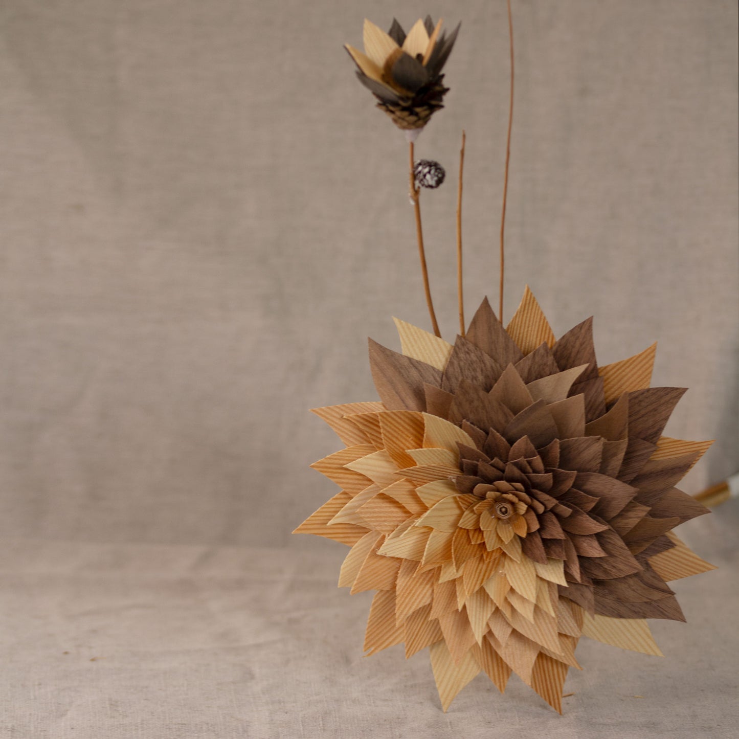 Wooden flowers