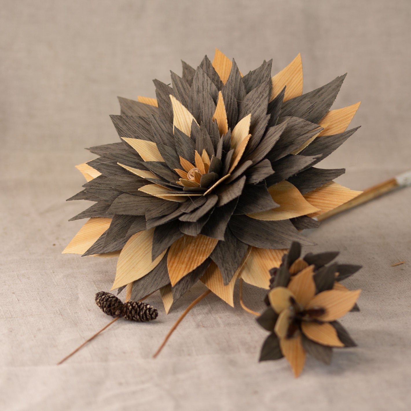 Wooden flowers