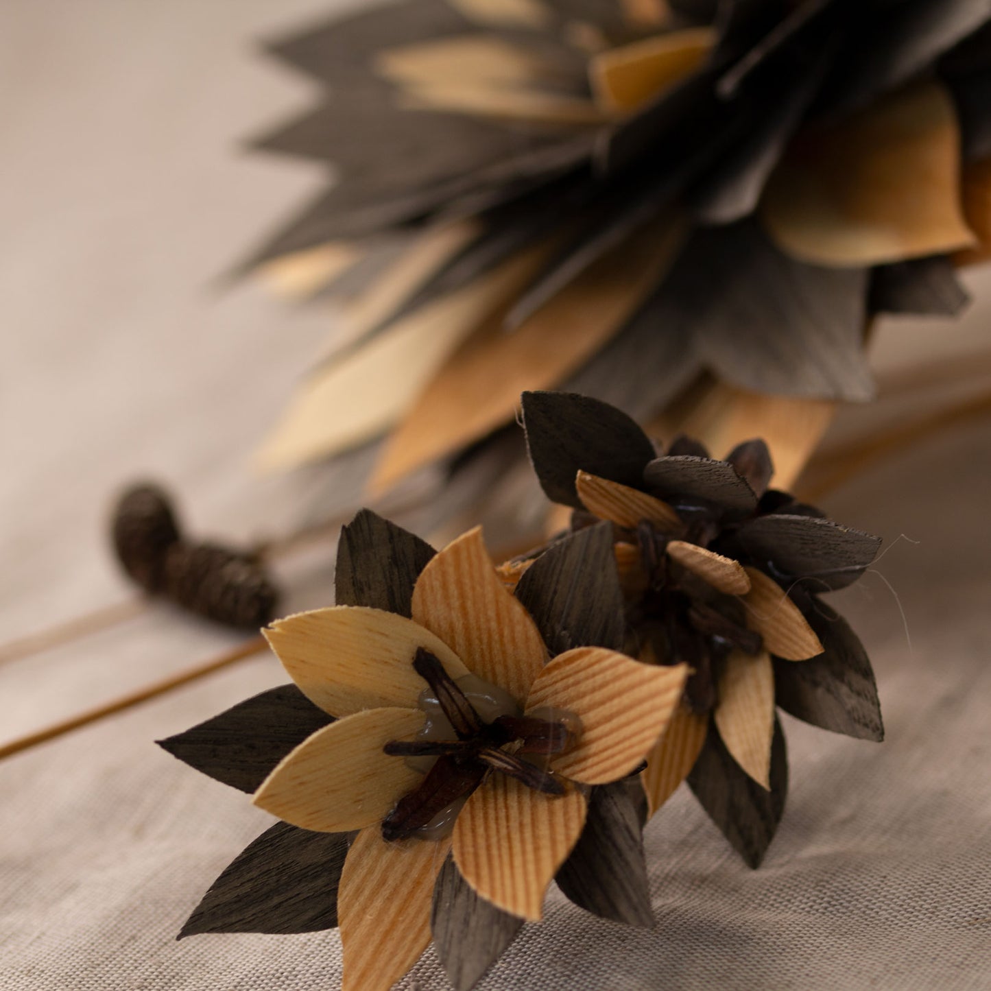 Wooden flowers