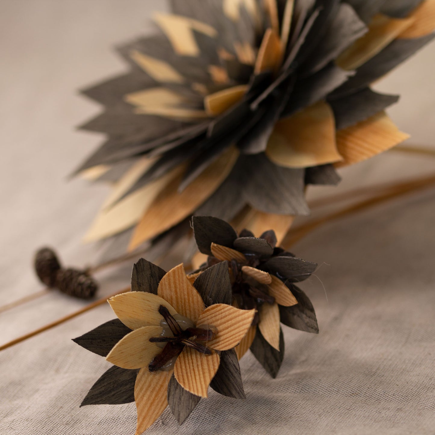 Wooden flowers