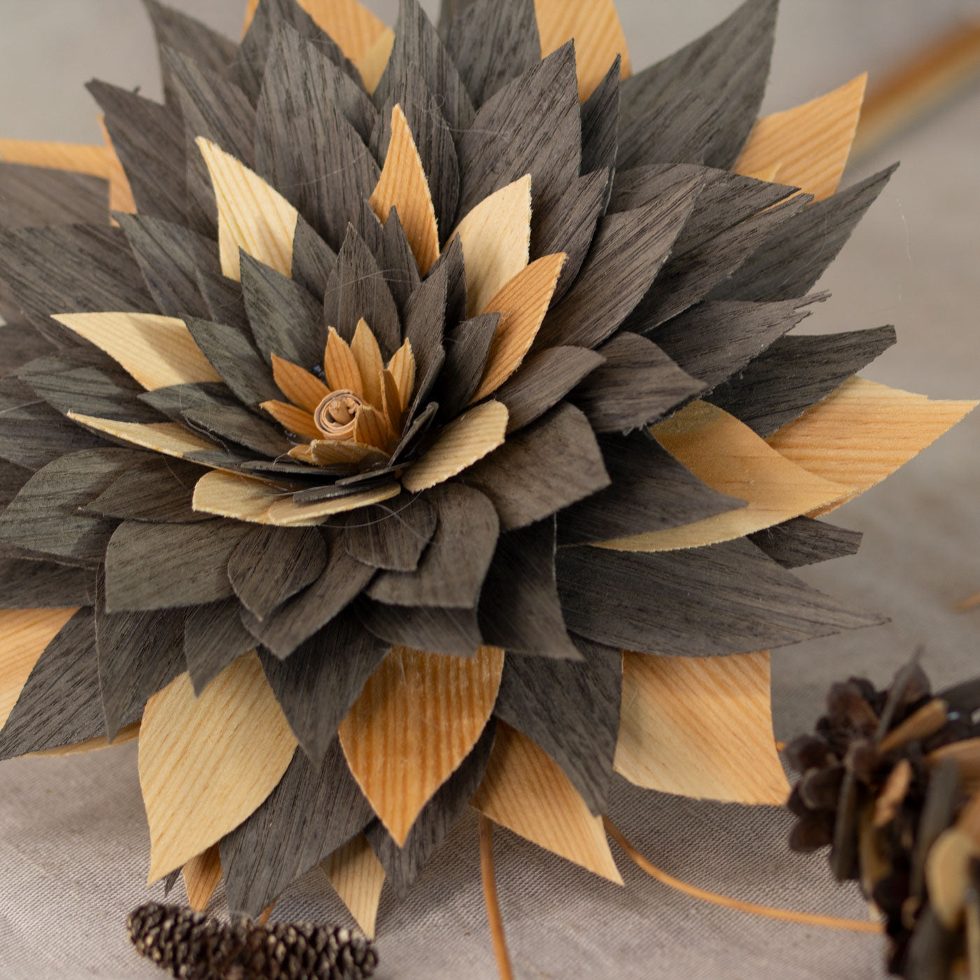 Wooden flowers