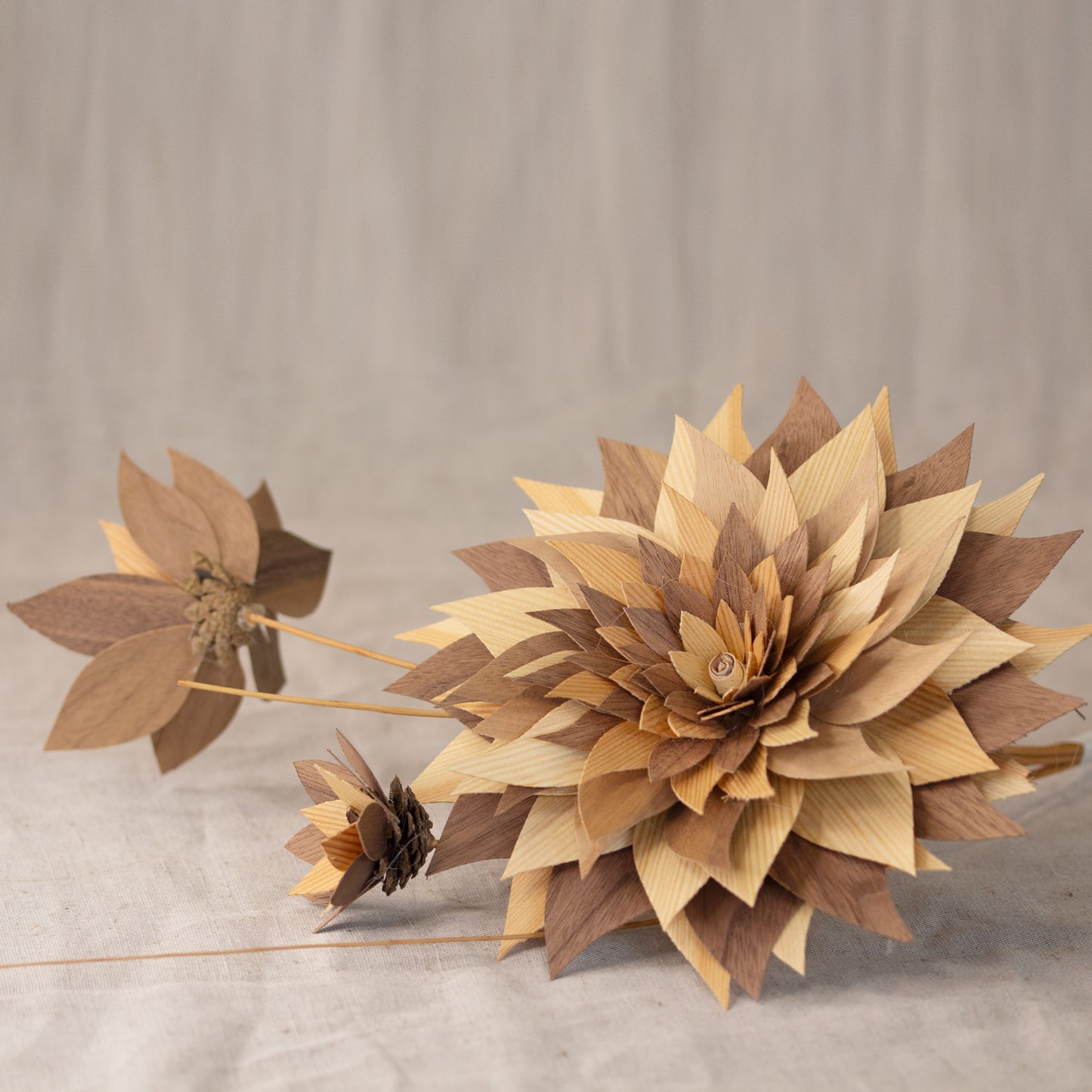 Wooden flowers