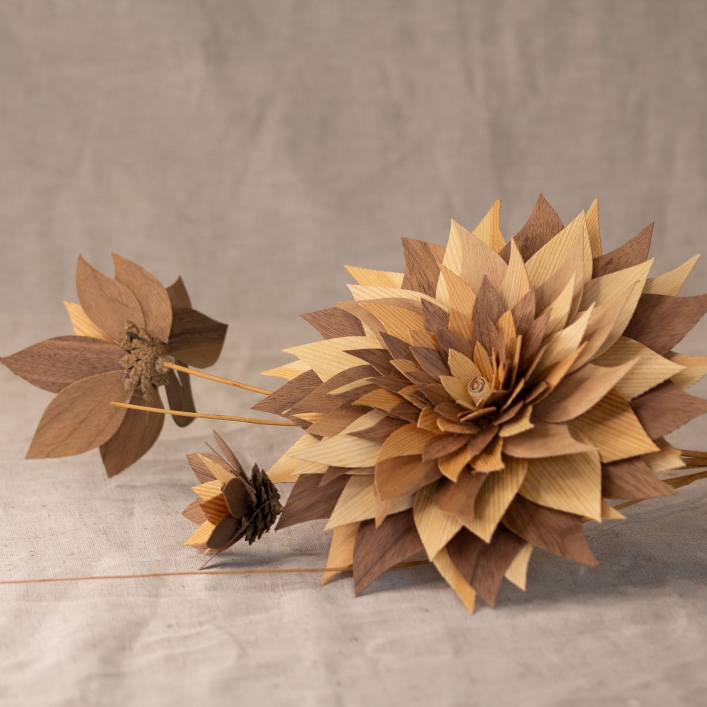 Wooden flowers