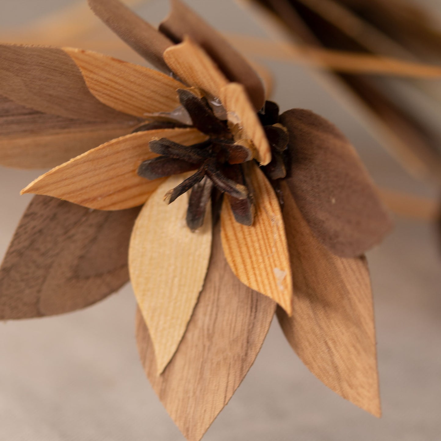 Wooden flowers